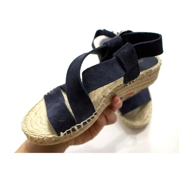 Via Spiga Gia Espadrille Blue Straps Sandal Size 6 NEW With Box - Picture 7 of 9